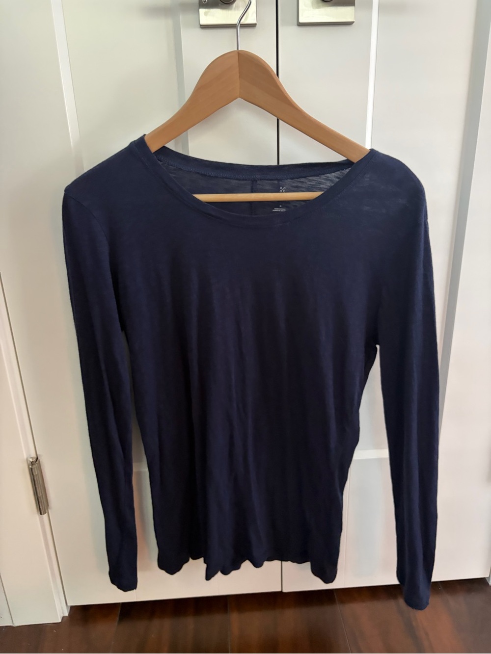 Caslon Navy Long Sleeve Crew Top